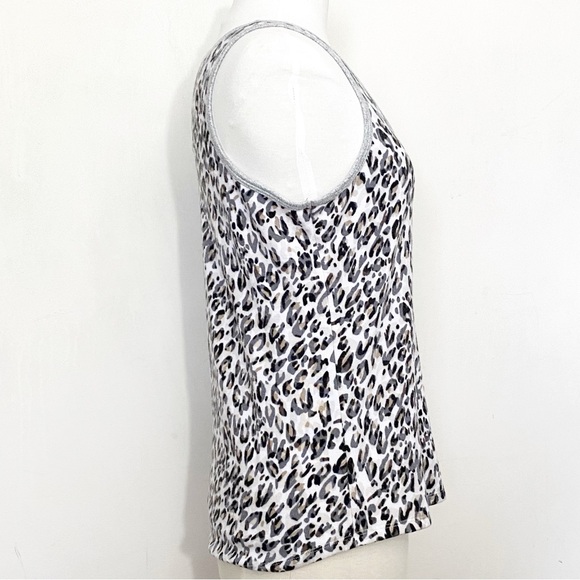 LIVE LOVE LOUNGE Karen Neuburger soft comfy animal print tank top scoop neck L - Picture 3 of 7